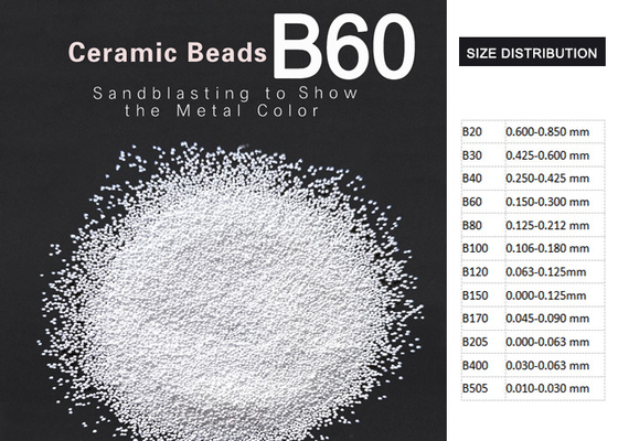 ZrO2 62% Ceramiczny środek do piaskowania B60 rozmiar 0,125-0,250 mm Dostawa fabryczna